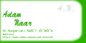 adam maar business card